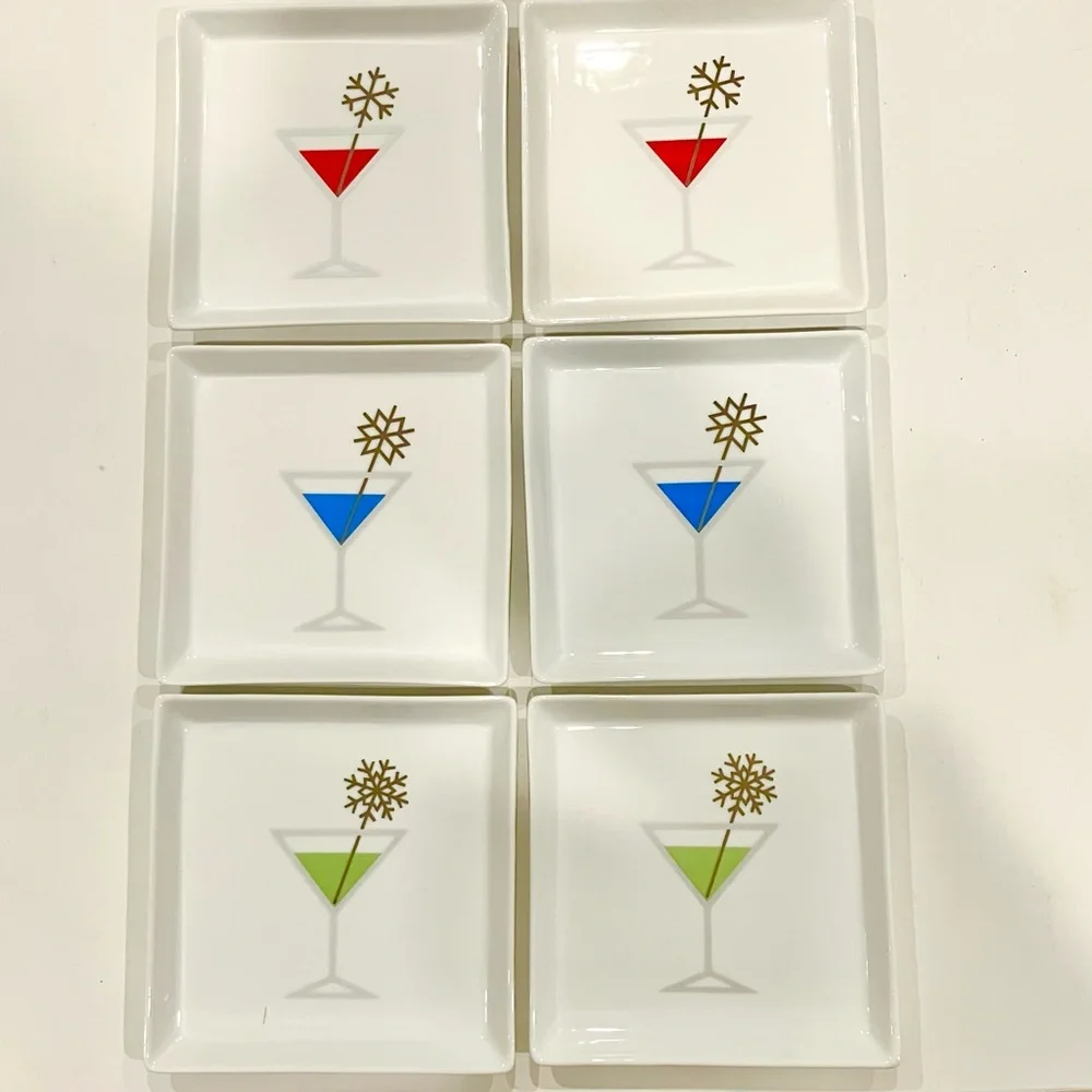 Crate&Barrel | Set of 6 Jack Frost Appetizer Plates